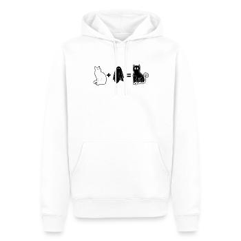 Funny Halloween Ghost Cat Halloween Funny Ghost Ca - Men’s Premium Organic Hoodie - white - Front - Nico (187cm)