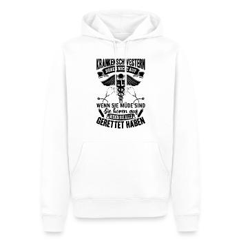 Krankenhaus Arzthelferin Lustiges Krankenschwester - Männer Premium Bio Hoodie - Weiß - Vorne - Nico (187cm)