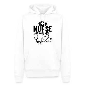 Nurse In Training - Funny Nurse - Men’s Premium Organic Hoodie - white - Front - Nico (187cm)