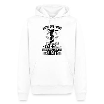 Move Over Boys Let This Old Man Show You How To Sk - Men’s Premium Organic Hoodie - white - Front - Nico (187cm)