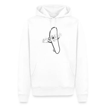 Skateboard drôle Planche à roulettes drôle - Sweat à capuche Premium bio Homme - blanc - Devant - Nico (187cm)