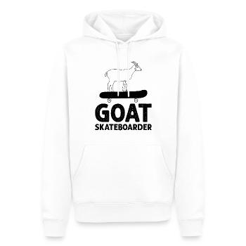 GOAT Skateboarder - Skateboard drôle - Sweat à capuche Premium bio Homme - blanc - Devant - Nico (187cm)
