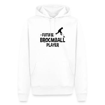 Futur joueur de ballon-balai Enfants - Sweat à capuche Premium bio Homme - blanc - Devant - Nico (187cm)