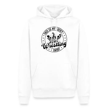 This Is My Lucky Arm Wrestling Shirt Arm Wrestling - Männer Premium Bio Hoodie - Weiß - Vorne - Nico (187cm)