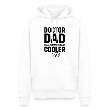 Docteur Papa Comme Un Papa Normal Juste Plus Cool - Papa D - Sweat à capuche Premium bio Homme - blanc - Devant - Nico (187cm)