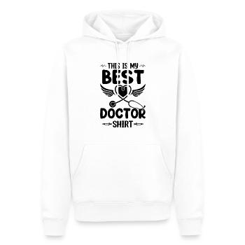 This Is My Best Doctor Shirt - Hospital Doctor - Männer Premium Bio Hoodie - Weiß - Vorne - Nico (187cm)