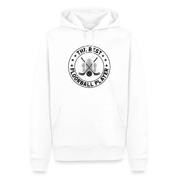 Le meilleur joueur de floorball - Sweat à capuche Premium bio Homme - blanc - Devant - Nico (187cm)