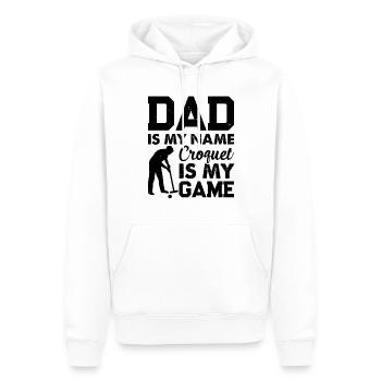 Papa est mon nom Le croquet est mon jeu - Joueur de croquet - Sweat à capuche Premium bio Homme - blanc - Devant - Nico (187cm)