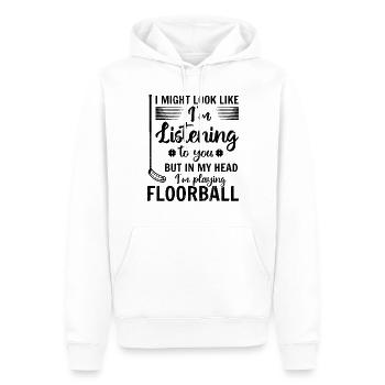 But In My Head I'm Playing Floorball - Men’s Premium Organic Hoodie - white - Front - Nico (187cm)
