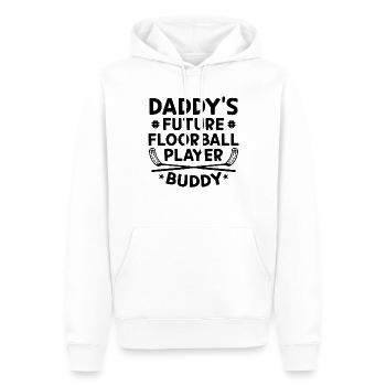 Daddy's Future Floorball Player Buddy - Baby Floor - Men’s Premium Organic Hoodie - white - Front - Nico (187cm)
