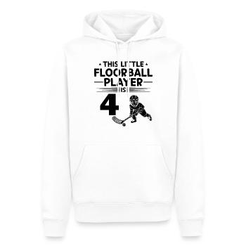 Ce petit joueur de floorball a 4 ans floorb - Sweat à capuche Premium bio Homme - blanc - Devant - Nico (187cm)