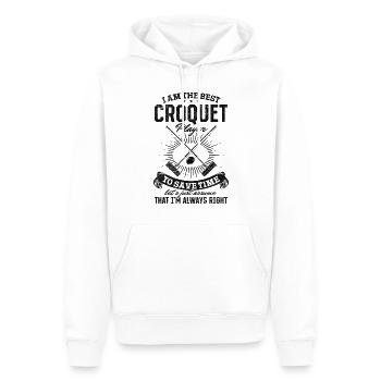 I am the best Croquet player to save time let's ju - Männer Premium Bio Hoodie - Weiß - Vorne - Nico (187cm)