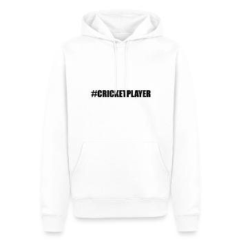 #CRICKETPLAYER - Joueur de cricket Cricket - Sweat à capuche Premium bio Homme - blanc - Devant - Nico (187cm)