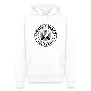 Fier joueur de cricket - Joueur de cricket - Sweat à capuche Premium bio Homme - blanc - Devant - Nico (187cm)