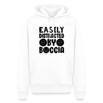 Easily Distracted By Boccia - Men’s Premium Organic Hoodie - white - Front - Nico (187cm)