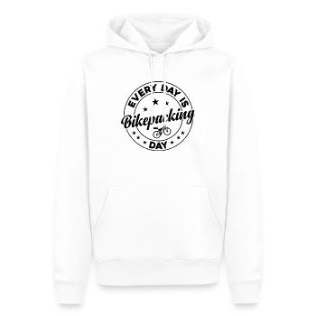 Every Day Is Bikepacking Day - Gravel Bike Bikepac - Männer Premium Bio Hoodie - Weiß - Vorne - Nico (187cm)