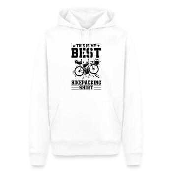 C’est ma meilleure chemise de bikepacking vélo de gravier - Sweat à capuche Premium bio Homme - blanc - Devant - Nico (187cm)
