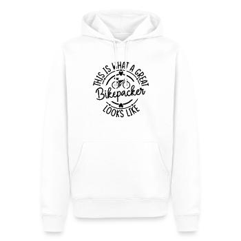This Is What A Great Bikepacker Looks Like - Bikep - Männer Premium Bio Hoodie - Weiß - Vorne - Nico (187cm)