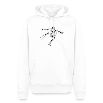 Roller Skating Silhouette Roller Skater Silhouette - Männer Premium Bio Hoodie - Weiß - Vorne - Nico (187cm)