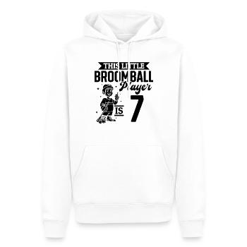 7th Birthday Broomball Player Birthday Broomball K - Männer Premium Bio Hoodie - Weiß - Vorne - Nico (187cm)