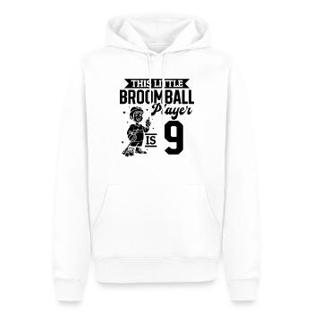 9th Birthday Broomball Player Birthday Broomball K - Männer Premium Bio Hoodie - Weiß - Vorne - Nico (187cm)