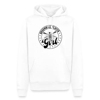Joueur de ballon-balai fille - Sweat à capuche Premium bio Homme - blanc - Devant - Nico (187cm)