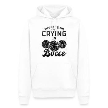 There Is No Crying In Bocce - Bocce Ball Player - Men’s Premium Organic Hoodie - white - Front - Nico (187cm)