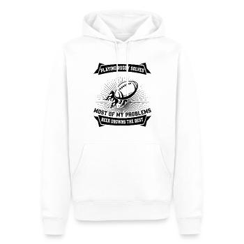 Citations De Rugby Drôles Jeu De Rugby De Joueur De Rugby - Sweat à capuche Premium bio Homme - blanc - Devant - Nico (187cm)