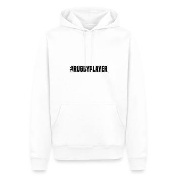 #RugbyPlayer - Rugby Player - Männer Premium Bio Hoodie - Weiß - Vorne - Nico (187cm)