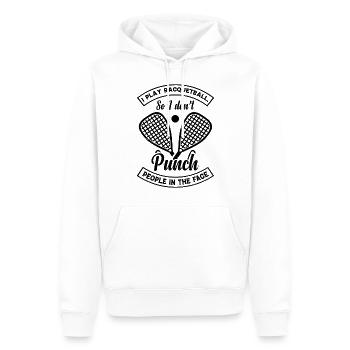 I play Racquetball so I don't punch people in the - Men’s Premium Organic Hoodie - white - Front - Nico (187cm)