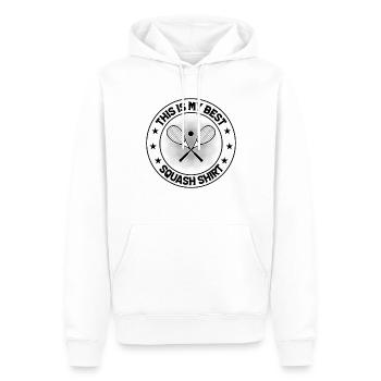 This is my best Squash Shirt Squash Player - Männer Premium Bio Hoodie - Weiß - Vorne - Nico (187cm)