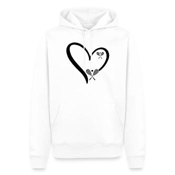 Raquettes de squash Squash Heart Joueur de squash - Sweat à capuche Premium bio Homme - blanc - Devant - Nico (187cm)