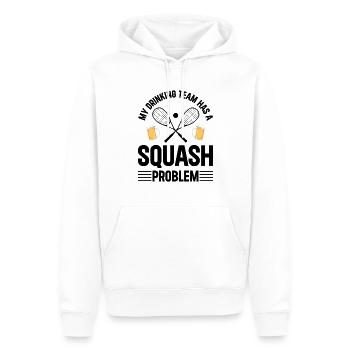 My drinking team has a Squash problem - Funny Squa - Männer Premium Bio Hoodie - Weiß - Vorne - Nico (187cm)