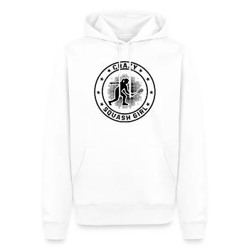 Squash Girls Joueuse de squash fille - Crazy Squash Gir - Sweat à capuche Premium bio Homme - blanc - Devant - Nico (187cm)