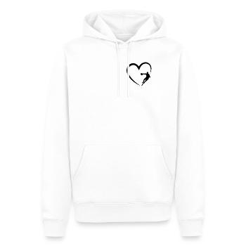 Rugby Heart Rugby Heart - Männer Premium Bio Hoodie - Weiß - Vorne - Nico (187cm)