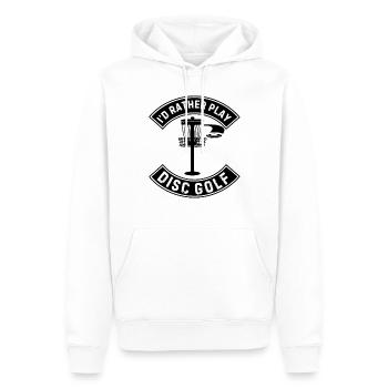 Disc Golfing - I'd rather play disc golf - Männer Premium Bio Hoodie - Weiß - Vorne - Nico (187cm)