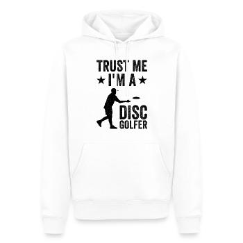 Disc Golf - Trust me I'm a Disc Golfer - Männer Premium Bio Hoodie - Weiß - Vorne - Nico (187cm)