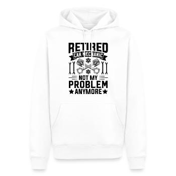 Retired car mechanic not my problem anymore - Men’s Premium Organic Hoodie - white - Front - Nico (187cm)