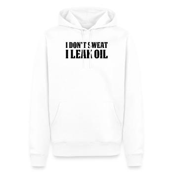 I don't sweat I leak oil - Funny Mechanic - Men’s Premium Organic Hoodie - white - Front - Nico (187cm)