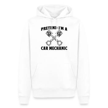 Funny Mechanic - Pretend i'm a Car Mechanic - Men’s Premium Organic Hoodie - white - Front - Nico (187cm)