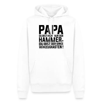 Papa Vatertag Ideen Bester Papa - Männer Premium Bio Hoodie - Weiß - Vorne - Nico (187cm)