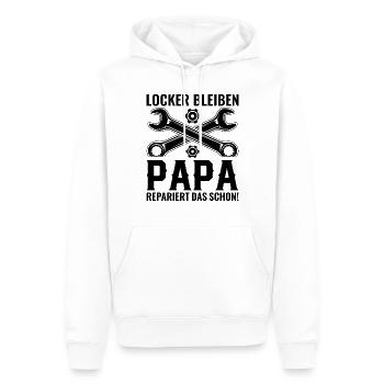 Father's Day Sayings - Stay Loose Dad Repairs d - Men’s Premium Organic Hoodie - white - Front - Nico (187cm)