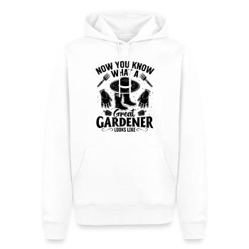 Gardening - Now you know what a great gardener loo - Männer Premium Bio Hoodie - Weiß - Vorne - Nico (187cm)