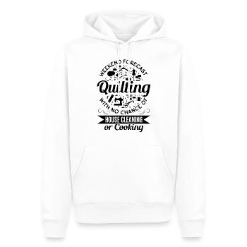 Prévisions du week-end : Quilting sans chance de maison - Sweat à capuche Premium bio Homme - blanc - Devant - Nico (187cm)