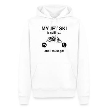 My Jet ski is calling... and i must go! - Funny Je - Men’s Premium Organic Hoodie - white - Front - Nico (187cm)