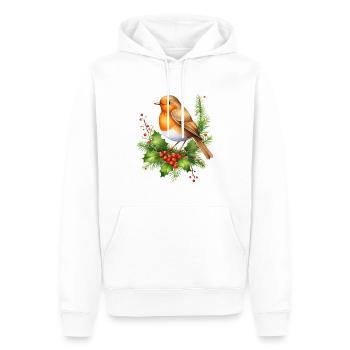 Robin with stinging plane - Men’s Premium Organic Hoodie - white - Front - Nico (187cm)