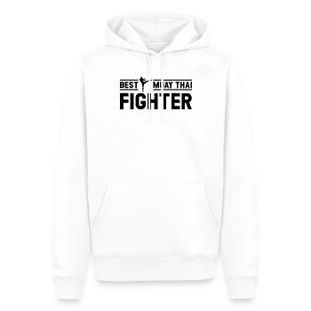 Meilleur combattant de Muay Thai - Combattant de Muay Thai - Sweat à capuche Premium bio Homme - blanc - Devant - Nico (187cm)