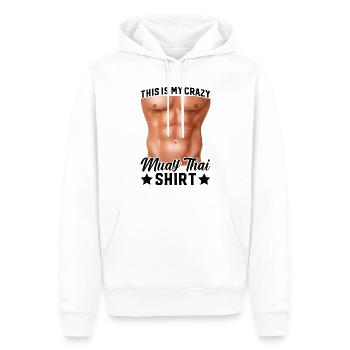 C’est ma chemise folle de Muay Thai Muay Thai Boxing - Sweat à capuche Premium bio Homme - blanc - Devant - Nico (187cm)