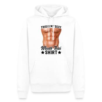 C’est ma chemise sexy de Muay Thai Muay Thai Boxing - Sweat à capuche Premium bio Homme - blanc - Devant - Nico (187cm)