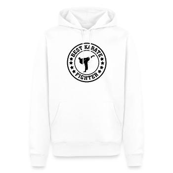 Meilleur combattant de karaté - Karaté training Karaté Fight - Sweat à capuche Premium bio Homme - blanc - Devant - Nico (187cm)